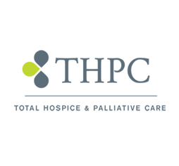 A black and yellow logo for the thpc.